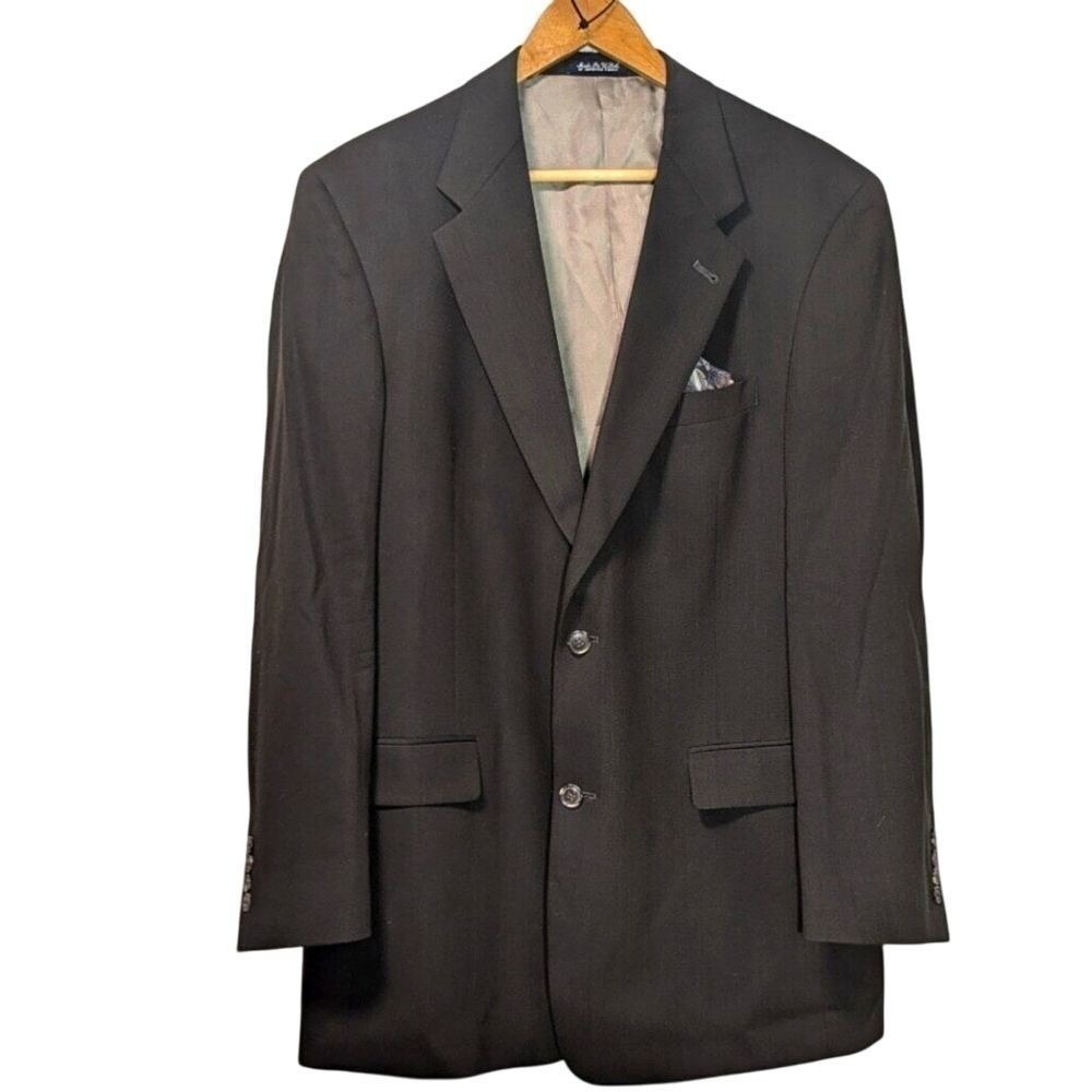 Burberrys of London Mens 43R Two Button Blazer Sport Suit Coat Brown Wool USA
